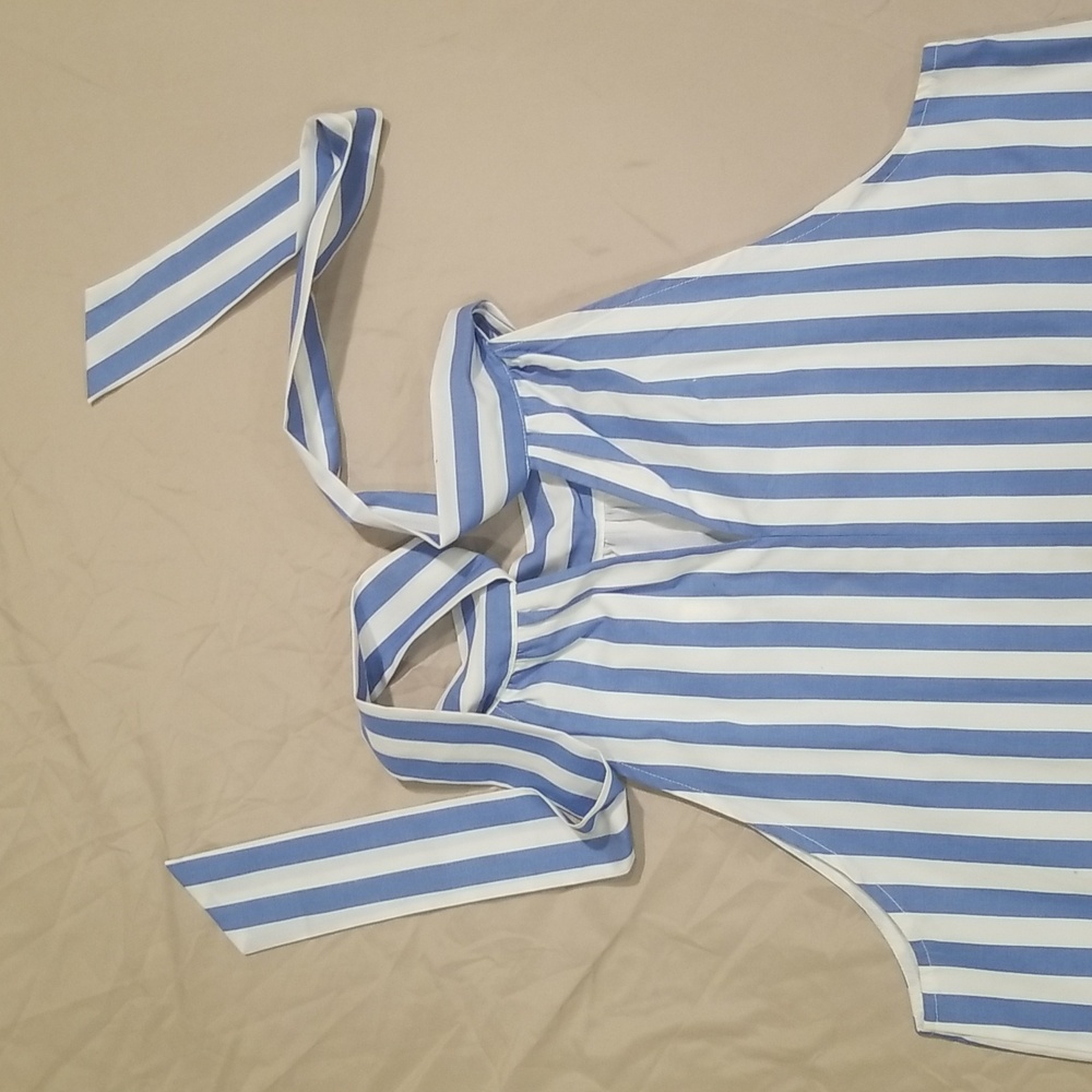 J. CREW Blue and White Striped Dress - Picture 4 of 5